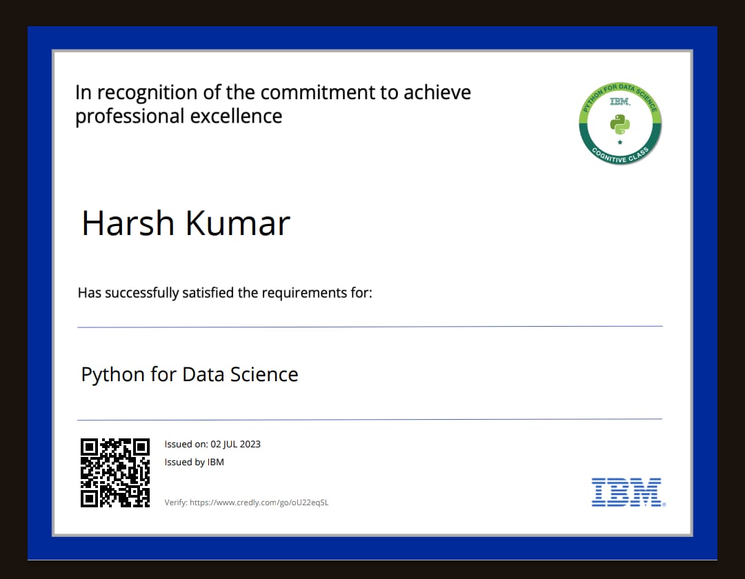 Harsh Kumar | Software Engineer Portfolio
