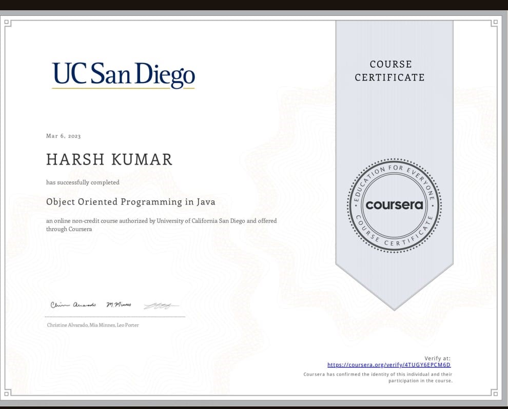 Harsh Kumar | Software Engineer Portfolio